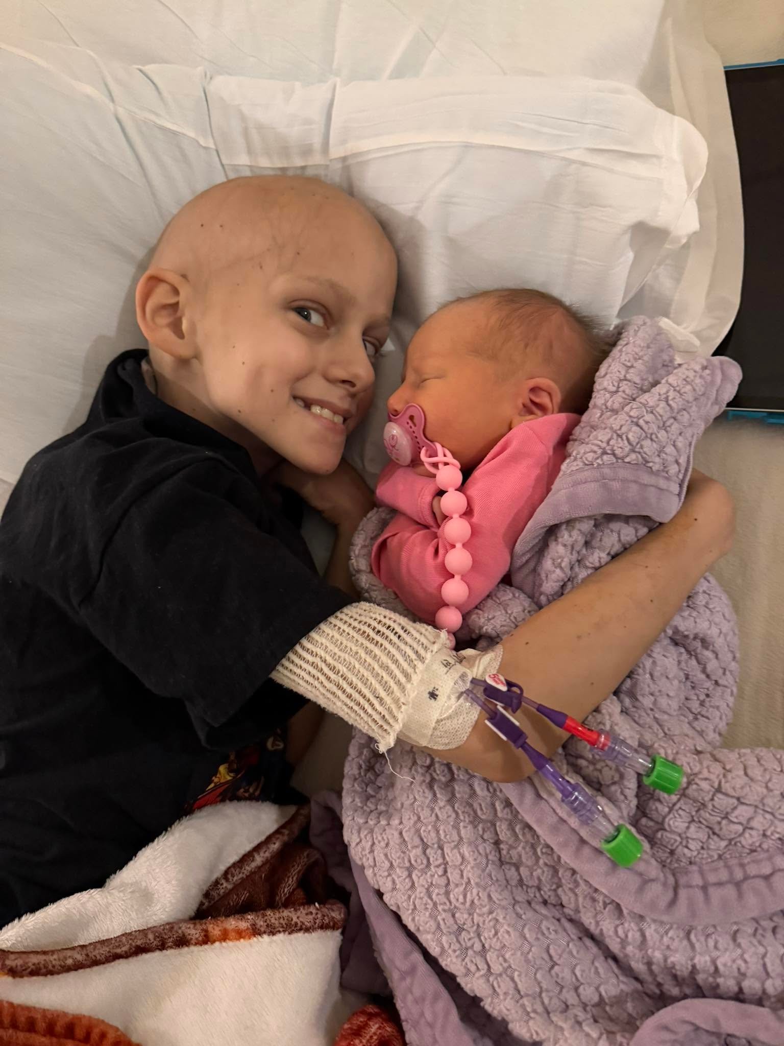 Gavin with his sister Isabella