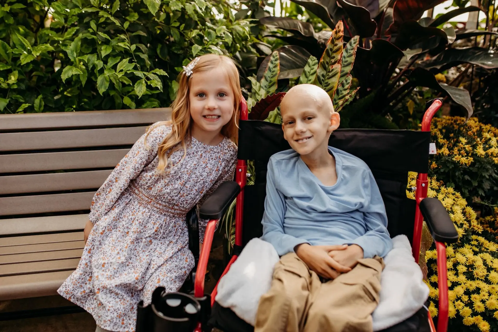 Gavin with his sister Grace